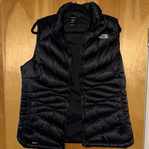 The North Face black puffer vest